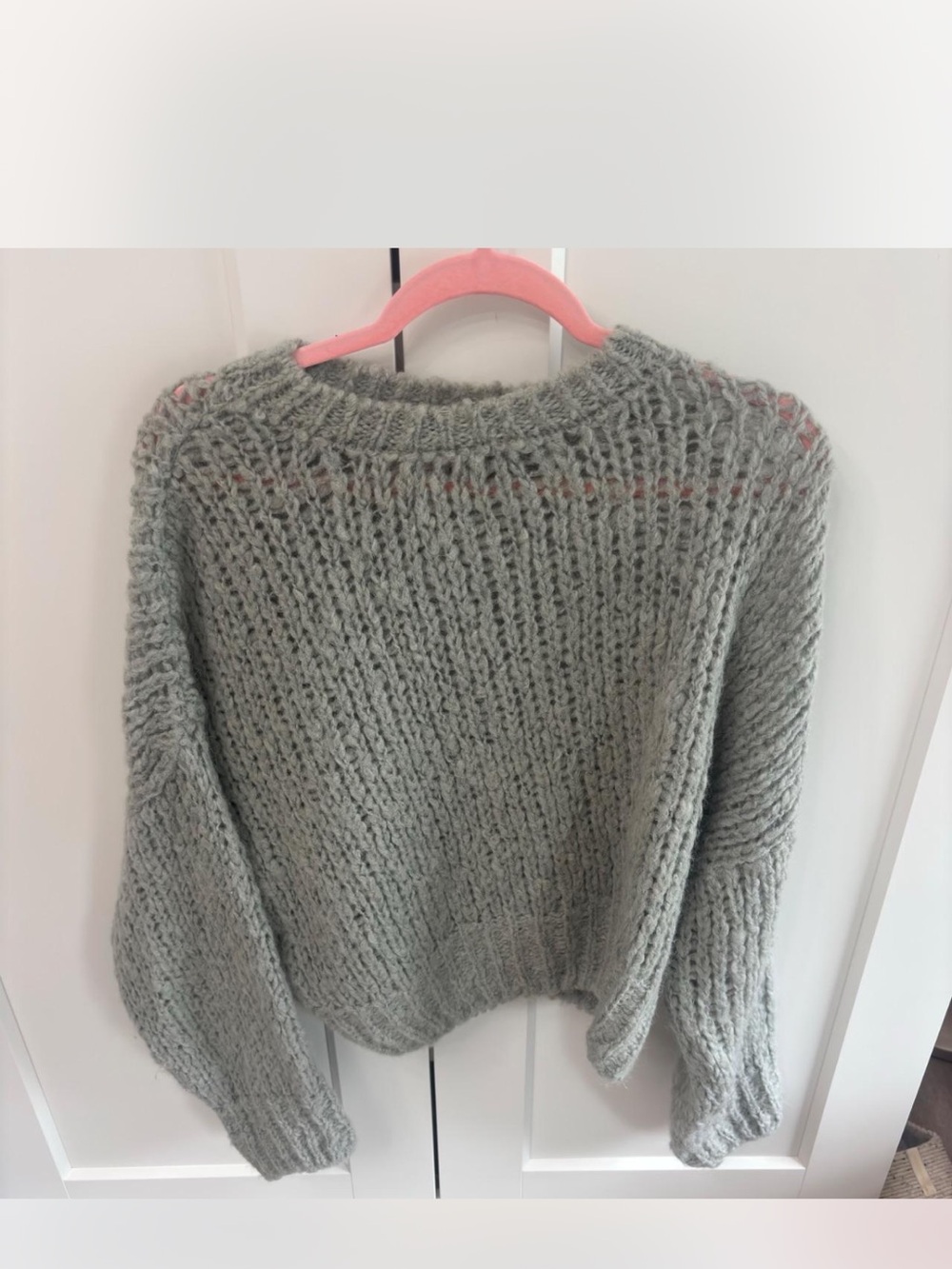 Cozy Chunky Knit Sweater - Light Gray